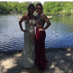 One of a kind red prom dress